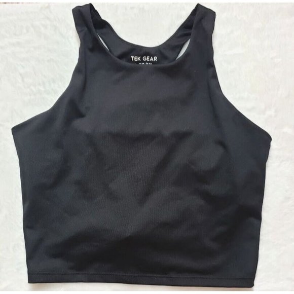 Girls Sports Bra Tek Gear Low Impact Black Color Size Large (10/12) - Picture 2 of 6